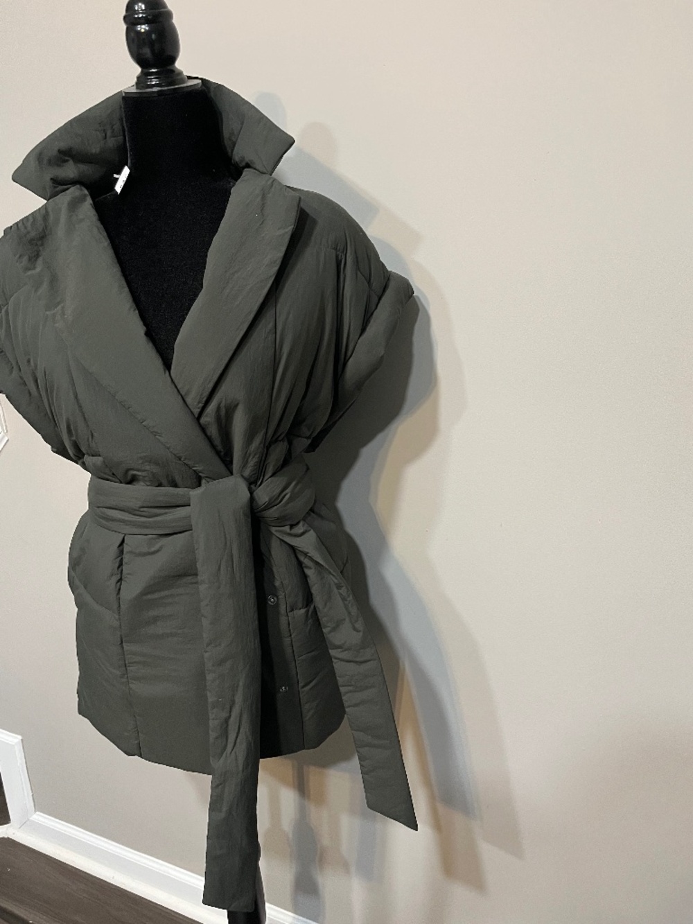 New Charcoal Grey Vest with Belt